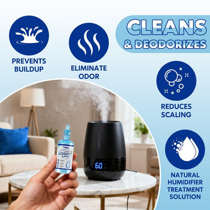 Yadool [5 Pack] Humidifier Cleaner Drops, Humidifier Water Treatment Cleaning Solution for All Makes & Models - Slows Buildup & Scaling - Deeply Cleans & Deodorizes Water - 500+ Day Supply