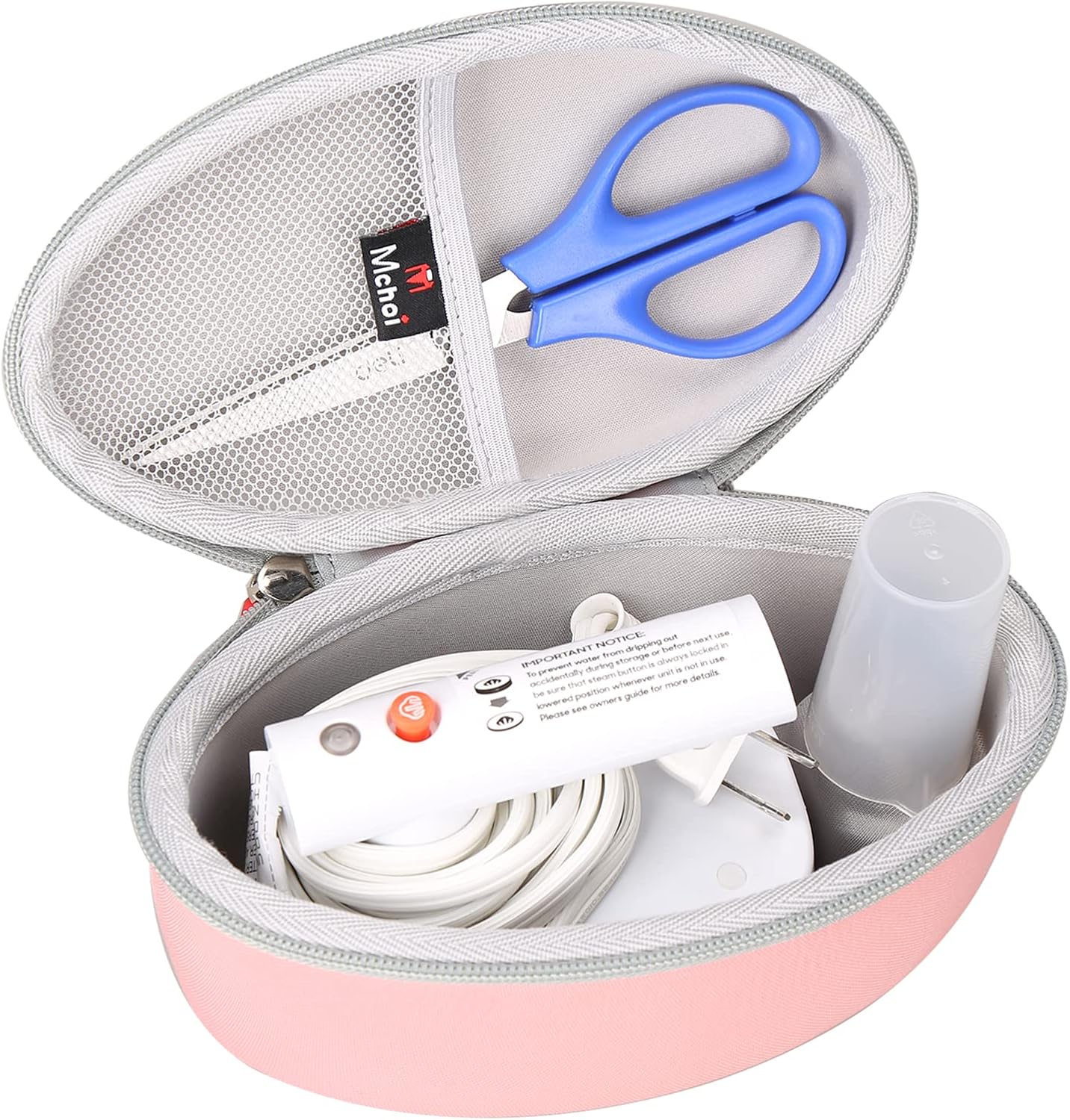 Mchoi Hard Carrying Case for Sharper Image SI-755 Mini Steam Iron, Waterproof Shockproof Travel Protective Case