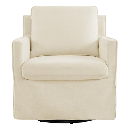 KISLOT Swivel Accent Chair with Ottoman, Rocking Recliner 360 Degree Swivel Armchair Machine-Washable Cover for Nursery Living Room Bedroom