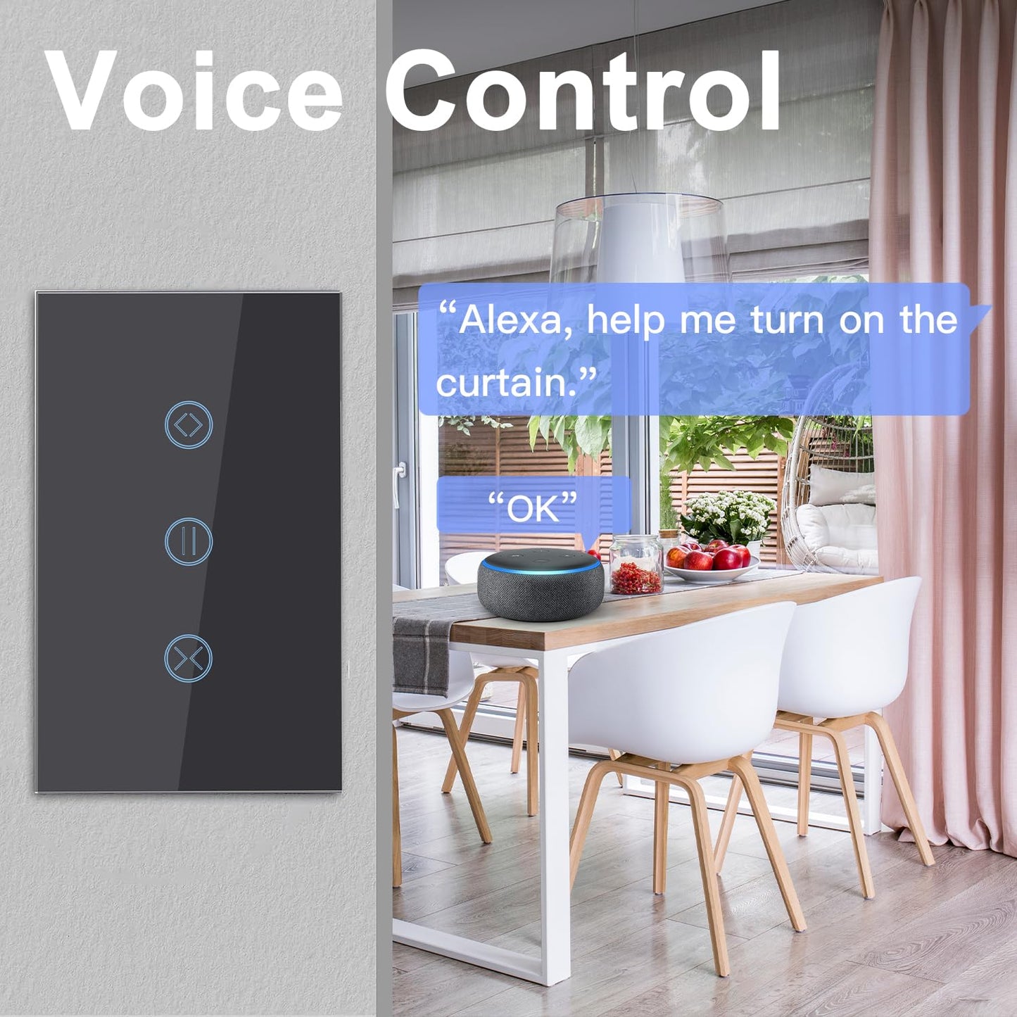 BSEED Smart Light Switch,1 Gang WiFi Touch Switch with Smart Life APP Control and Timing Function,Black Single Pole Switches Work with Amazon Alexa,Google Assistant -(3 Way) Multi-Control Association