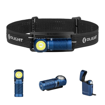 OLIGHT Perun 3 Mini Premium Headlamp 1250 Lumens Flashlight with Type-C Charging Box Bundle with Perun 3 Rechargeable Headlamp Flashlight
