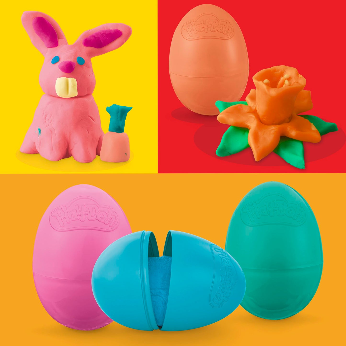 Play-Doh Eggs 24-Pack, Dinosaur & Dragon Egg Hunt Toys, Modeling Compound for Birthday Gifts & Party Favors, Easter Basket Stuffers, Kids Ages 2 and Up (Amazon Exclusive)