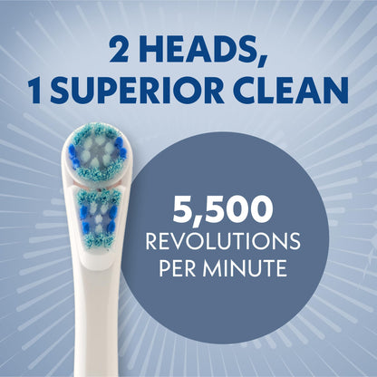 Spinbrush Smart Clean Battery Powered Electric Toothbrush for Adults with Dual Action Head, Pacer & Timer, Champagne, Soft Bristles, 1 Count