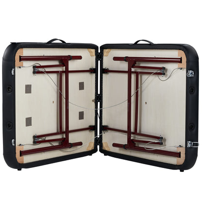 Master Massage Zephyr Lightweight Portable Massage Table Package- Tattoo Table- Spa Bed (Black, Maroon)