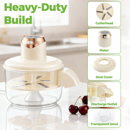 Meuuxe Electric Grape Peeler Machine, 50W High Power Automatic Garlic Peeler & Cherry Tomato Skin Remover, Upgraded 5-Blade System, 1300mAh Rechargeable Fruit Peeling Tool for Salad & Kitchen