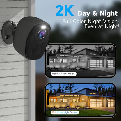 4Pack 5G/2.4G WiFi Security Cameras, 2K Security Cameras Wireless Outdoor Battery Powered with AI Motion Detection Siren Alarm, Color Night Vision, 2-Way Talk, IP65 Waterproof, Works w/Alexa, Cloud/SD