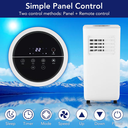 10000 BTU Portable Air Conditioners with Remote Control, 3 in-1 Free Standing Cooling AC Unit with Dehumidifier Fan Function, Cools Room up 450 Sq. Ft, Auto Swing, Sleep Mode, 24H Timer