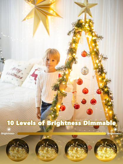 120LED 40FT 1 Pack 8 Fairy Lights Battery Operated with Remote, Twinkle Lights Waterproof for Outdoor & Indoor, Modes