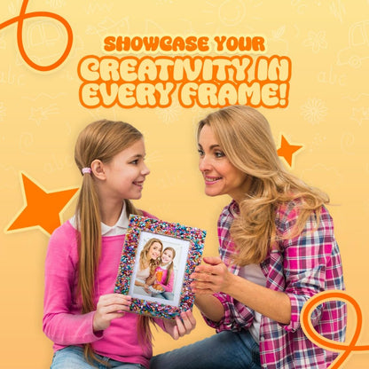 Playbees Kids Picture Frame Mosaic Craft Kit Craft DIY Arts & Crafts for Kids Frame Kit Great Birthday Gifts for 3 4 5 6 7 8 9 10 11 12 Year Old Holiday Christmas Gift for Girls