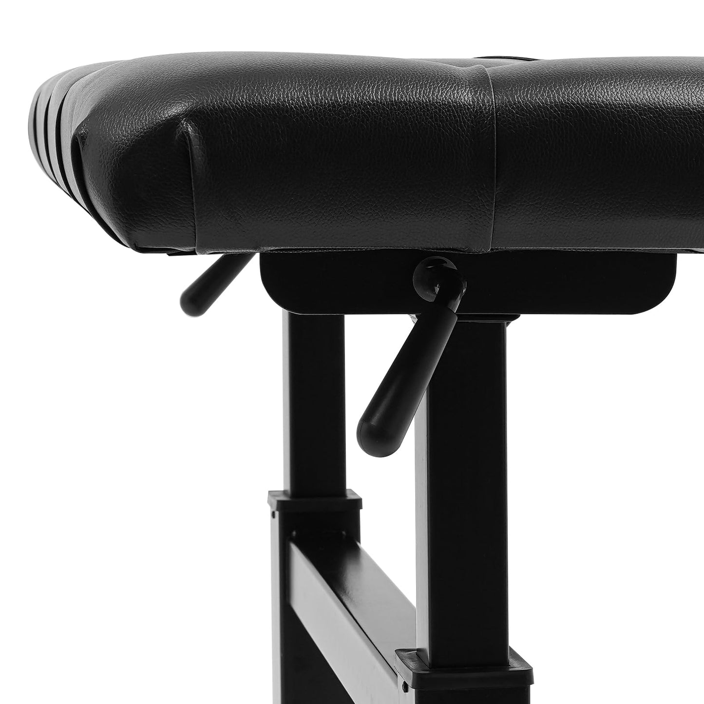 VitaChicuy Height Adjustable Piano Bench Hydraulic Lifting Keyboard Stools with P U Modern Leather Heavy Duty Piano Stool Sponge Lining Music Bench Seat for Bedrooms Living Rooms Entryways
