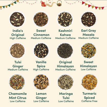 VAHDAM, Advent Calendar 2026 (500g/17.63oz) 24 Unique Loose Leaf Tea - Exclusive Holiday Tea Gift Sets | Christmas Advent Calendar 2026 for Adults | Advent Calendar 2026 Adult Women & Men
