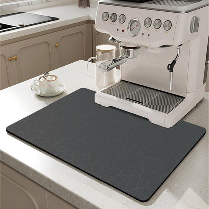 Countertops, 19"x12"Rubber Counter Coffee Maker Mat for Coffee Bar Accessories Fit Under Coffee Machine Mat Backed