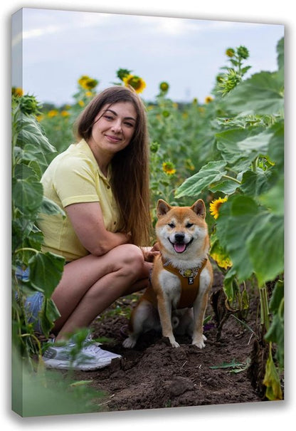 Custom Canvas Prints - Personalized Wall Art for Pet & Family Photos | Perfect Gifts for Mom & Dad (24''W x 36''L)