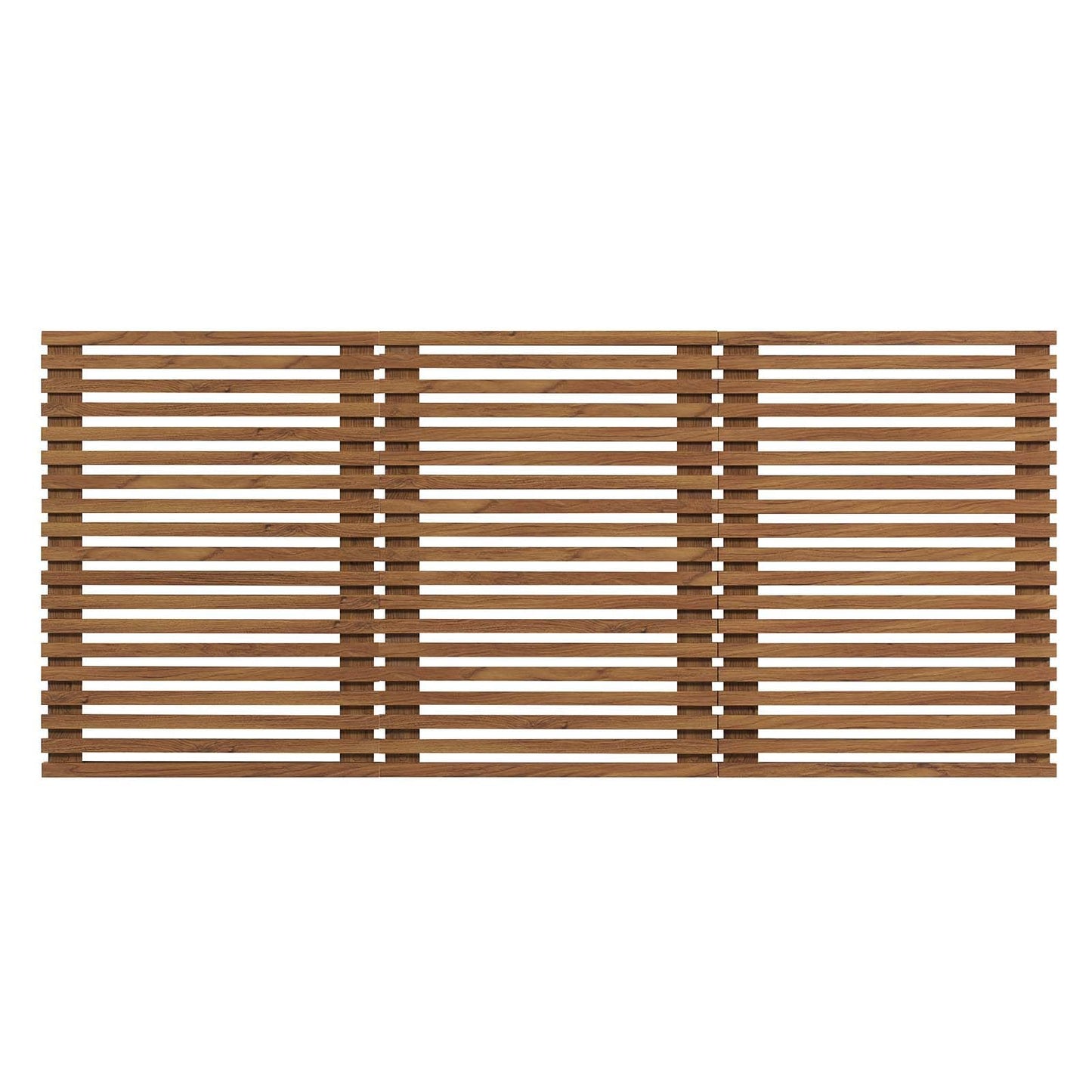 Modway Render Mid-Century Modern Wall-Mount Headboard in Walnut, Queen (U.S. Standard)