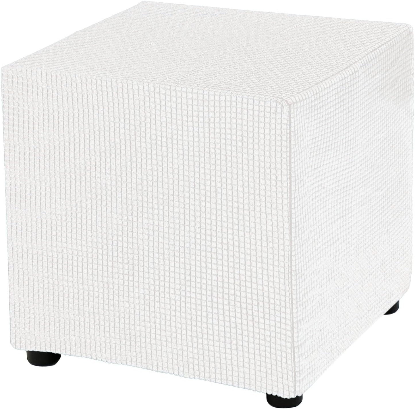 18x18x18inch uxcell Square Ottoman Cover Stretch Polyester Washable Ottoman Slipcovers Elastic Foot Stool Foot Rest