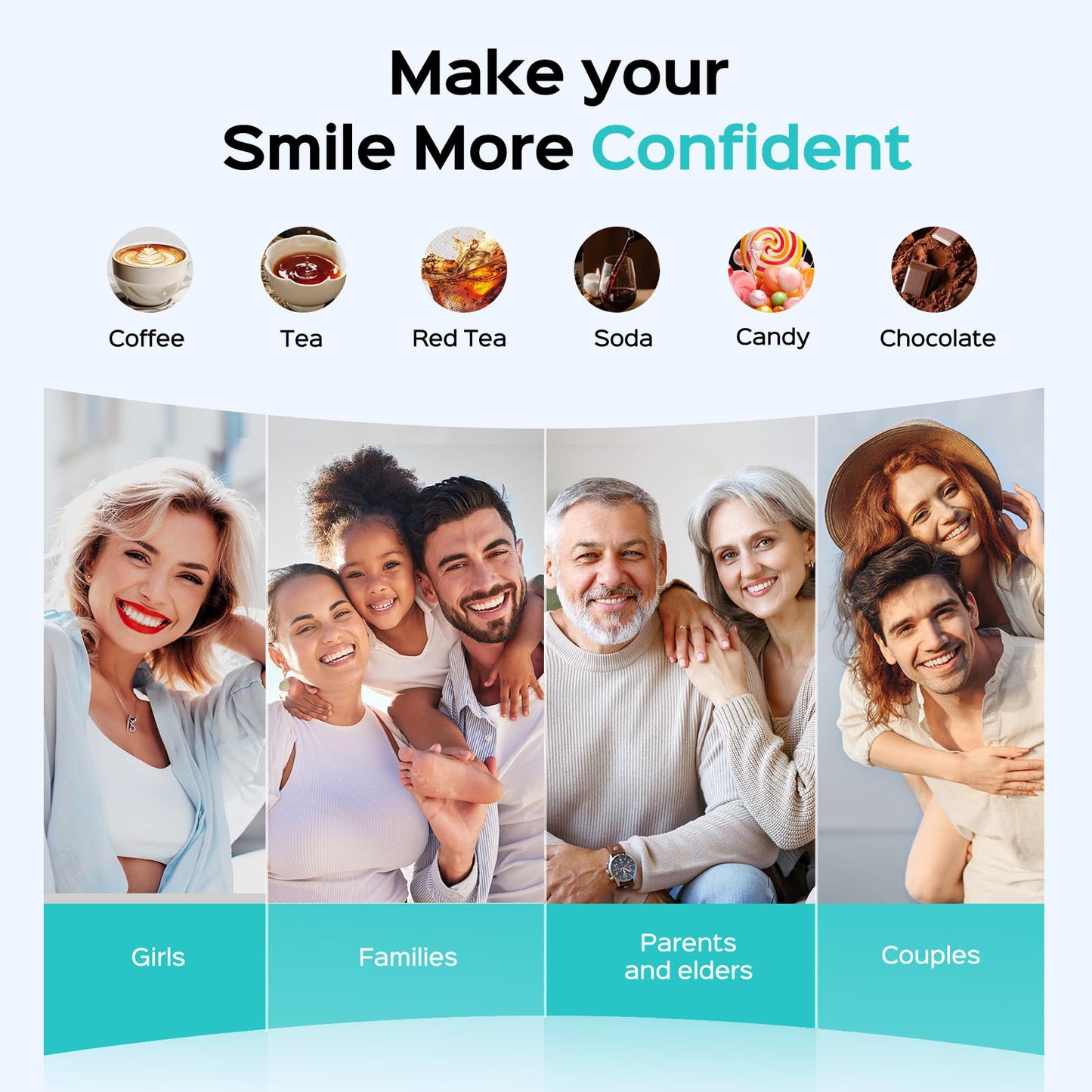 COSLUS Water Flosser Pick with 30pcs Whitening Mint Flavor Refill Combo for Teeth, Braces, Gums Care - Easy to Use, Portable for Coffee Lovers & Travel, Rechargeable, BPA-Free, Black, W40(F5020E)