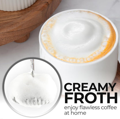 Zulay Kitchen Rechargeable Milk Frother - 3 Speeds & 3 Whisk Attachments - USB Charging for Lattes & Cappuccinos - Red/Black