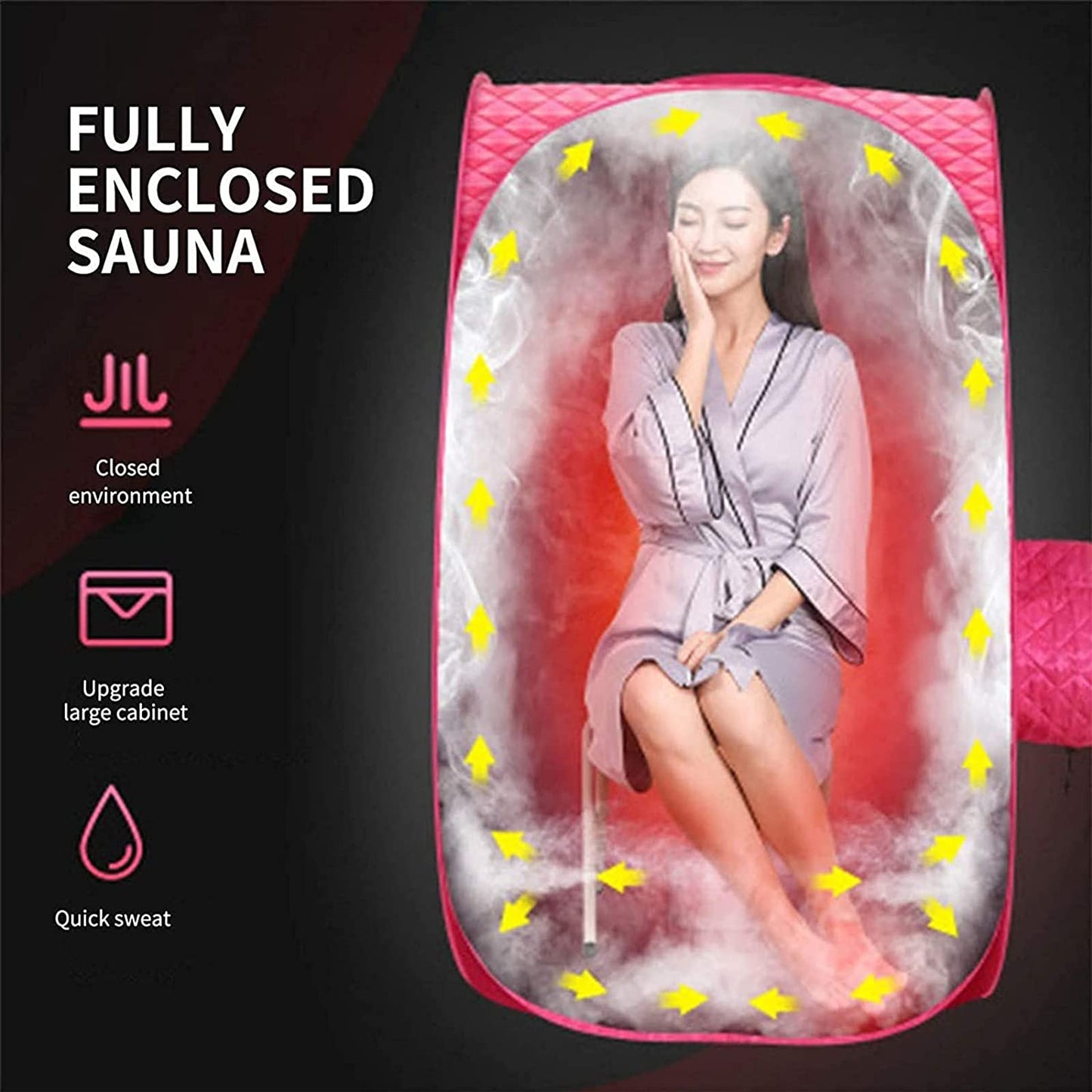 Lightweight Personal Steam Sauna Spa Portable Home Steam Sauna Tent Full Body Sauna Tent Portable with 9 Files Temperature Adjustment