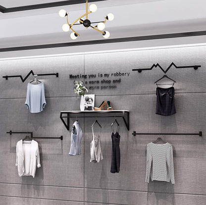JHNKOJ Heavy Wall-Mounted Metal Garment Rack,Commercial Clothing Store Display Rack Suspended Ceiling Hanger,Clothes Hanger Rod for Retail Stores,Clothes Rod for Boutiqu,D