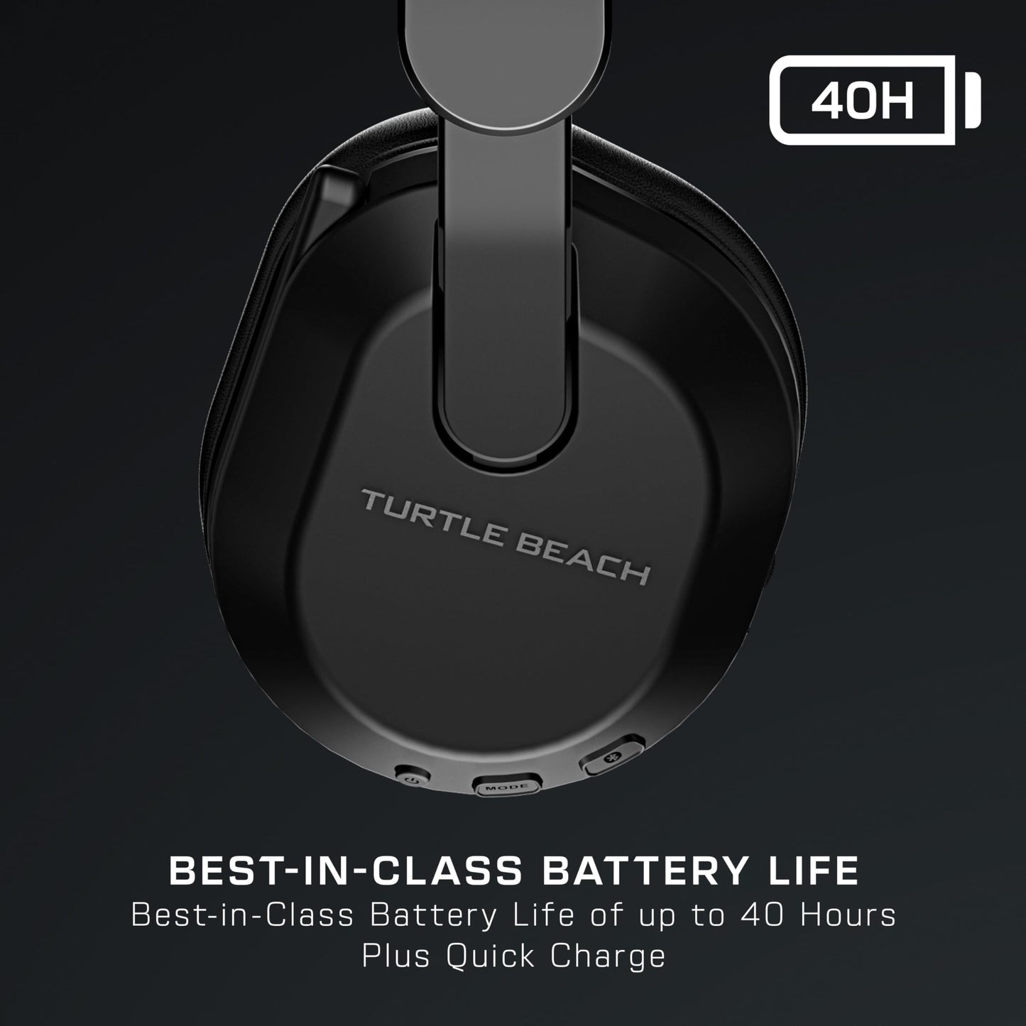 Turtle Beach Stealth 500 Wireless Amplified Gaming Headset for PS5, PS4, PC, & Mobile – 40-Hr Battery, Bluetooth, Memory Foam Cushions, Flip-to-Mute Mic, EQ Presets, Companion App – Black