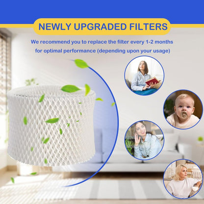 Roninby MDH-0103JB Humidifier Wicking Filter Replacement Compatible With Mainstays MDH-0103JB, Made With Wood Pulp, Paper Filter, 3 Pack