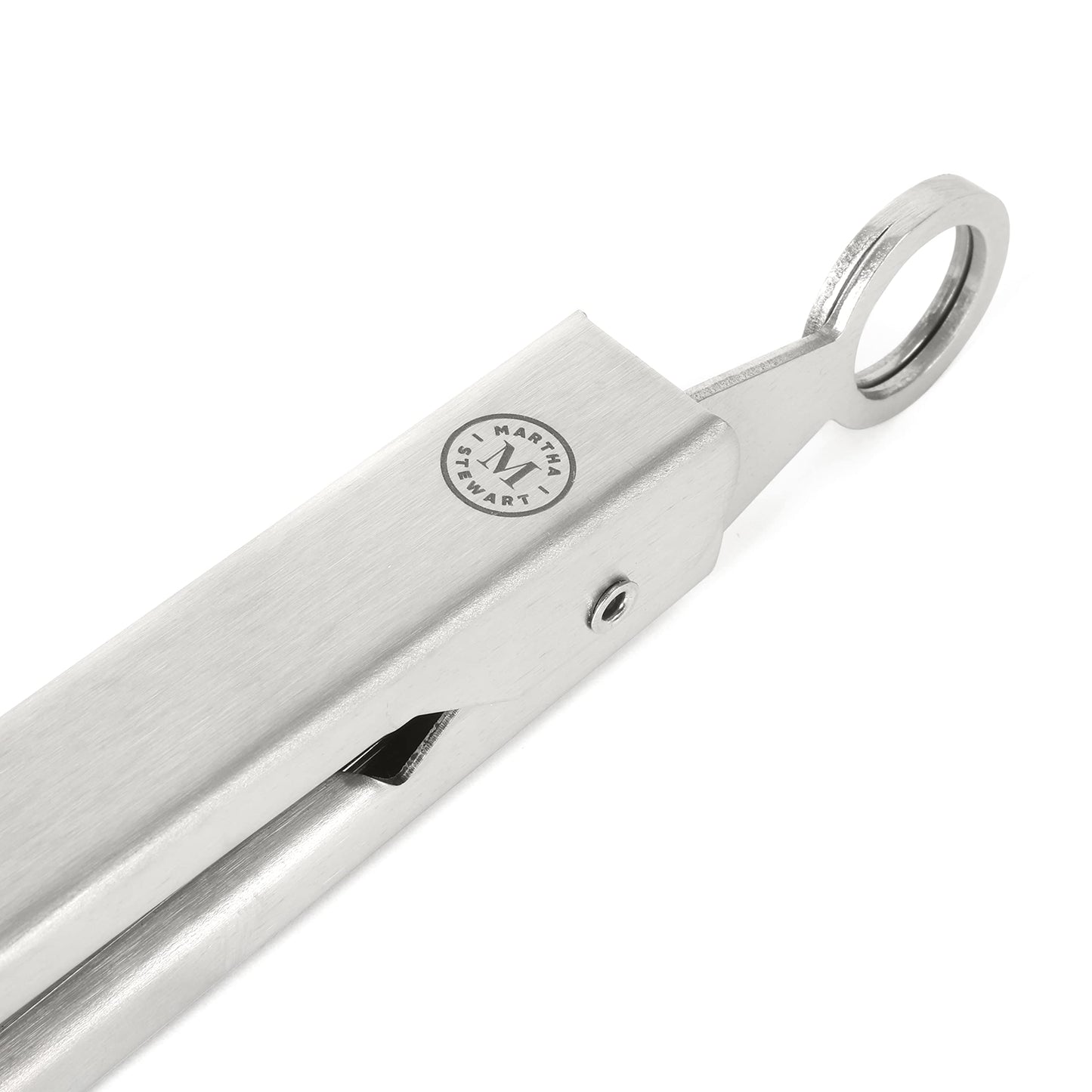 Martha Stewart Richburn 2-Piece Stainless Steel Tongs Set – 12-Inch and 9-Inch Kitchen Tongs for Grilling, Serving, and Cooking