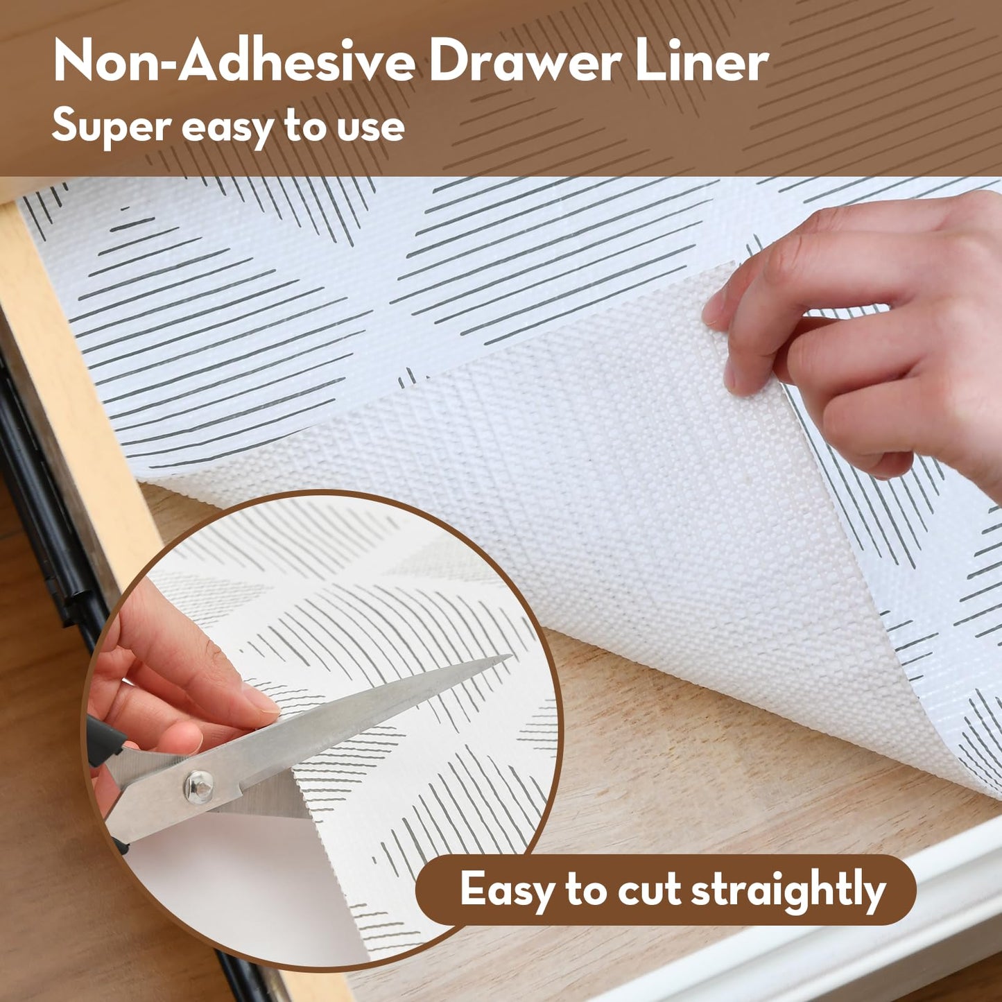 Shelf and Drawer Liners for Kitchen Cabinets Non-Adhesive Cabinet Liner Non-Slip 12" x20FT, Waterproof Shelf Paper Thickened Mats, Protection for Shelves, Cupboard, Dresser, Pantry, Bathroom Drawers