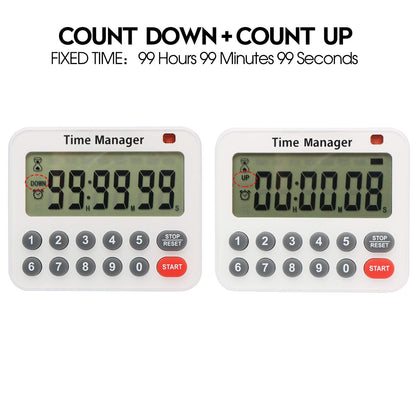 AIMILAR Magnetic Digital Kitchen Timer with Direct Numerical Keypad, Loud Alarm - 99Hr Countdown Count Up Timer for Cooking Baking Classroom, Batteries Included