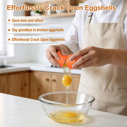 2026 New Upgrade Egg Cracker, Silicone Egg Shell Opener Suitable for Cracking Raw Eggs, Eggs Shell Breaker in Paper Box Packaging, Opens Egging with Ease, Kitchen Convenience Gadget
