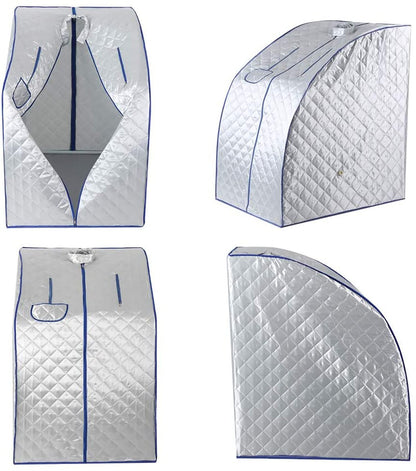 U5GAAALPPQ9 Portable Steam Tent Spa Sauna Machine 1-9 Level Temperature for No Water Automatically Power Off Lose Weight Toxin Stress Fatigue.