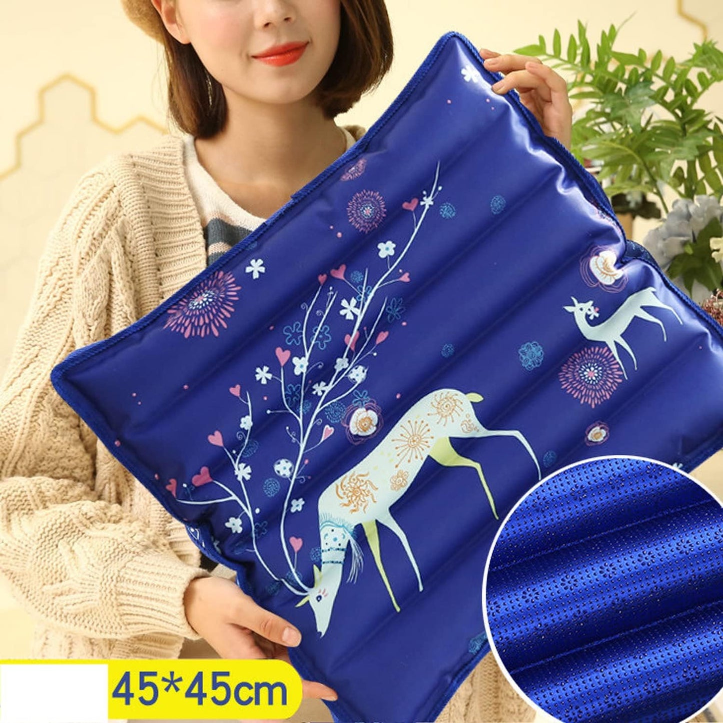 Cooling Mat, Water Cooling Seat Cushion, Soft Ice Pillow for Office Chair & Car Seat, 45*45cm, Children, Student