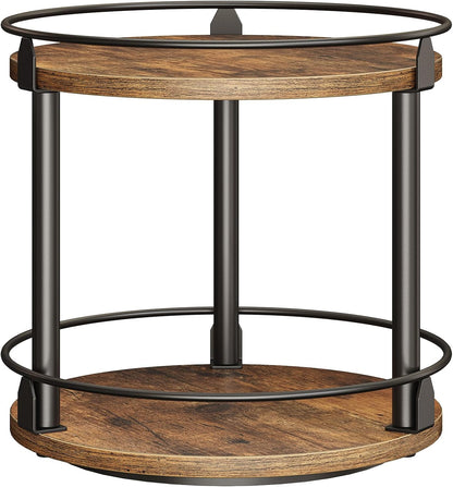 2 Countertop SR22BR YATINEY Lazy Susan Organizer, Rotating Spice Rack, Tier Spice Turntable Organizer, Industrial