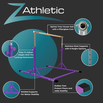 Z Athletic Gymnastics Expandable Kip Bar