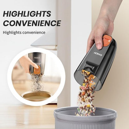 Candy Corded Stick Vacuum Cleaner - Powerful Suction Handheld Vacuum with One-Click Dust Disposal | 3-in-1 for Hard Floors & Ceramic Tile, 0.8L Capacity