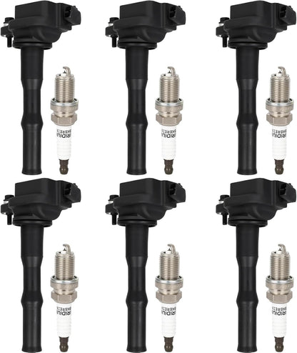 ECCPP 3 ignition coils with 3 iridium Spark Plugs,UF808,coils packs,for Smart Fortwo 2016-2017 0.9L‎224332428R,UF-808