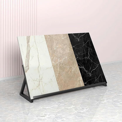 LGEOELIAS Wooden Floor Sample Display Rack,Ceramic Tiles Floor Porcelain Display Shelf,Floor Tile Display Rack,Porcelain Tile Sample Show Holder for Retail Stores