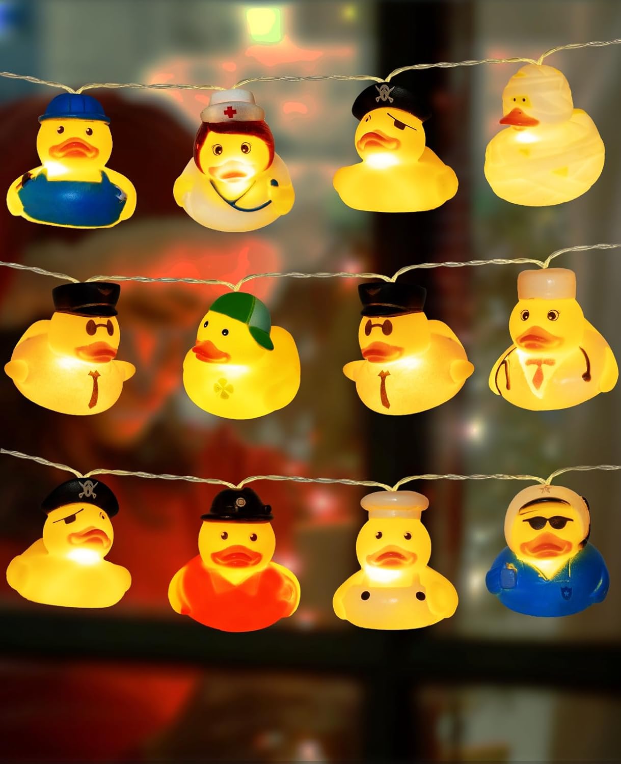 20 9.8ft AceList LED Yellow Duck String Lights - Long, Child-Friendly Decor, Perfect for Kids' Bedrooms and Play Areas