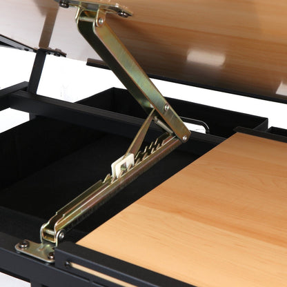 Cirocco Height Adjustable Drawing Drafting Table Desk w/Drawer Chair Stool | Tiltable Board Tabletop Office Workstation Durable Ergonomic Wide Ample Storage for Crafting Reading Painting Writing Art
