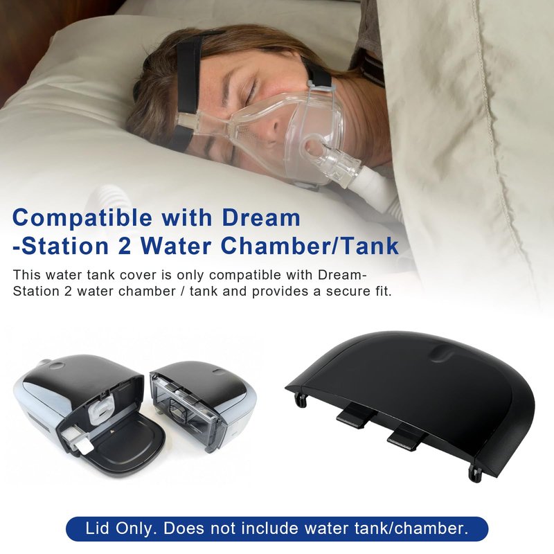 Water Chamber Lid Replacement for Dream-Station 2 (DS2) Humidifier Water Tank, Humidifier Water Tank Cover Replacement Part, Replacing Broken Humidifier, Lid Only