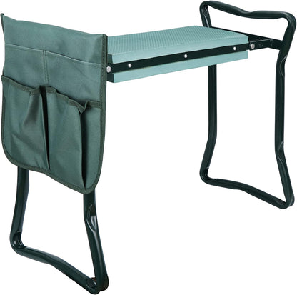ZenStyle Foldable Garden Kneeler Seat with Tool Pouch Portable Garden Bench with EVA Foam Padded Kneeling Pad Gardening