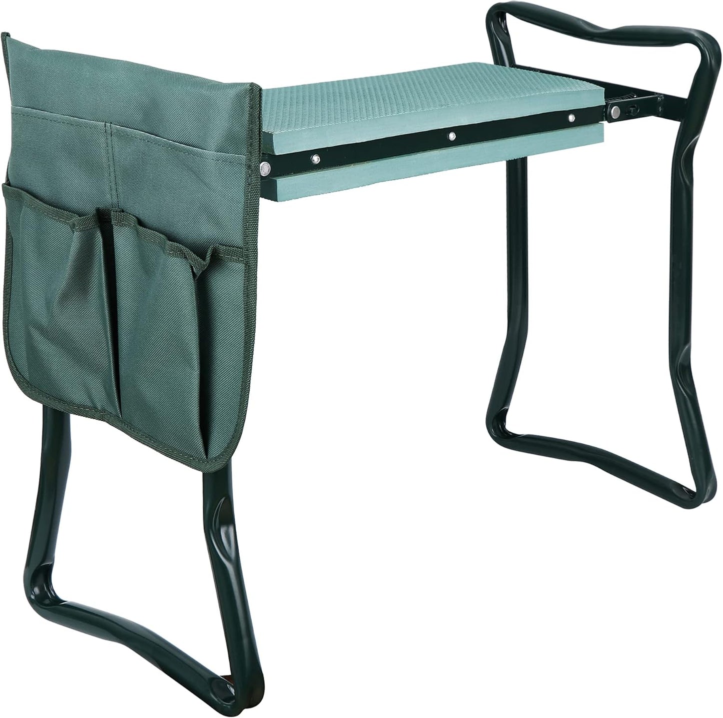 2 1, (2 Sets) HomGarden Folding Garden Kneeler and Seat Bench in with Kneeling Pad & Large Tool Pouch, Ergonomic