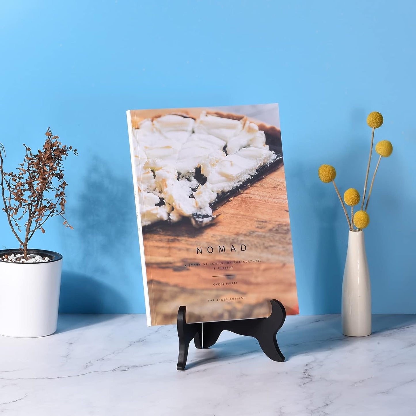 uxcell 2pcs 6.3" Easel Plate Holder, Wood-like Plastic Folding Display Stand, Brown for Decorative Picture Frame