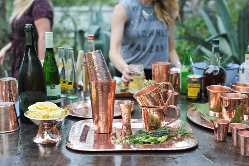 Sertodo Copper Moscow Mule Mugs | Set of 2, 12 oz Capacity | Copper Handle | 100% Pure Copper, Heavy Gauge, Hand Hammered