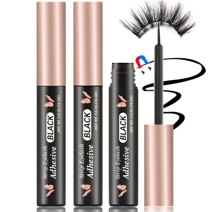 Magnetic Eyeliner 3PCS Smudge Resistant Magnetic liner,Works with All Magnetic Eyelashes,No iron powder and Natural Look,Easy to apply and No Glue needed (3PCS, Rose Gold+Black)