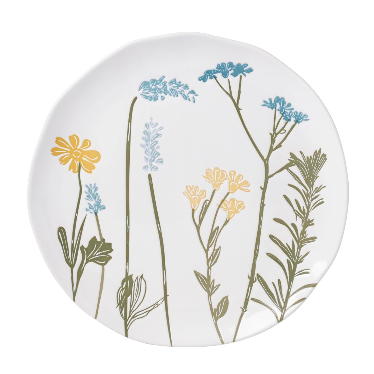 Lenox Dinnerware Sets, Wildflowers 16-Piece Dinnerware Set, Service For 4, Stoneware Material, Dishwasher Safe, Microwave Safe, Bowls, Plates And Bowls, Dinner Dishes, Includes Mugs (White, 16 Piece)