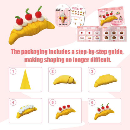 Air Dry Clay for Kids, Cake Themed, DIY Model Magic Clay with Sculpting Tools and Tutorials, 12 Boxes Modeling Magic Soft Clay Art Sculpting Supplies, Arts and Crafts Gift for Kids