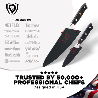 Dalstrong 2-Piece Japanese Knife Set — 8" Chef (Gyuto) + 3.5" Paring — 66-Layer Damascus AUS-10V Steel (8–12° Edge), G-10 Handles — Shogun ELITE For Sushi, Precision Prep & Serious Home Cooks