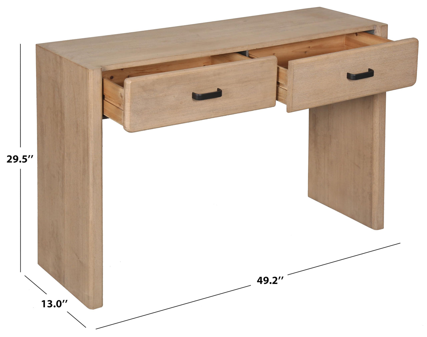 SAFAVIEH Couture Collection - Wynnrosa Natural Console Table with 2 Drawers, Fully Assembled, Modern Accent (SFV3007A)