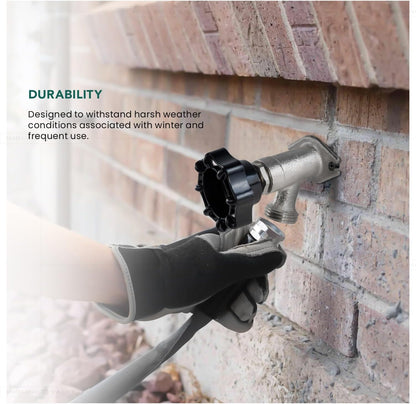 8 Inch 1/2" 3/4" Midline Valve Frost-Free Sillcock, Chrome-Plated Brass Body MIP/Sweat Inlet x Hose Bib Outlet
