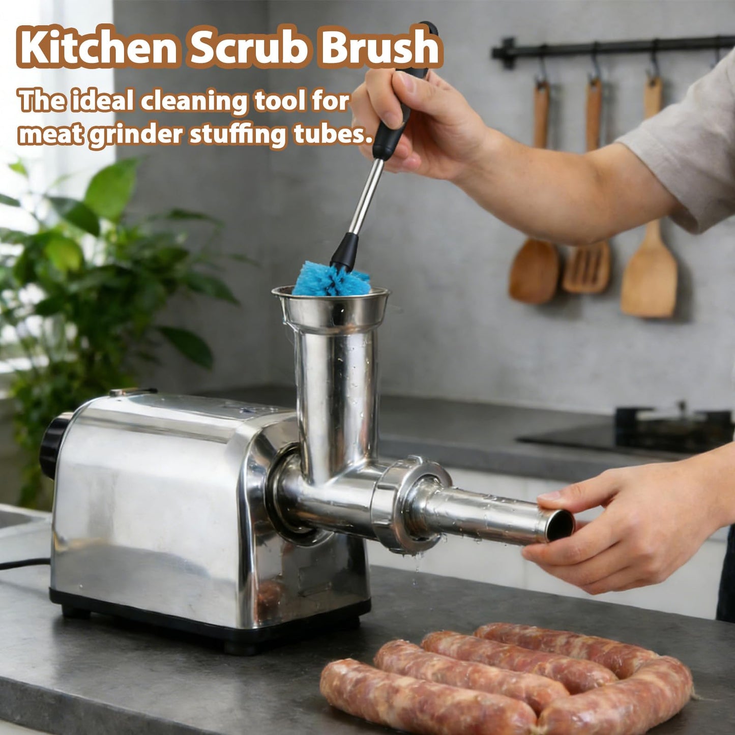 Heavy-Duty Multi-Purpose Kitchen Brush Set | for Meat Grinder, Mixer & Home Cleaning | Complete Kit for Stubborn Residue Removal (16-Piece Set)